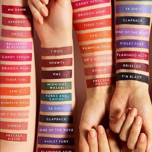 Fenty Beauty, 4 matte lipsticks